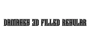 Damages 3D Filled Regular Font