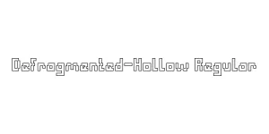 Defragmented-Hollow Regular Font
