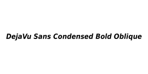 DejaVu Sans Condensed Bold Oblique Font