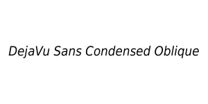 DejaVu Sans Condensed Oblique Font