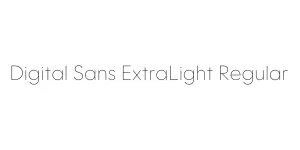 Digital Sans ExtraLight Regular Font