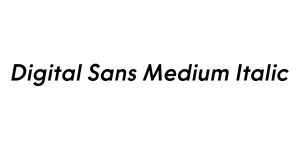 Digital Sans Medium Italic Font