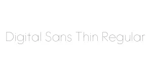 Digital Sans Thin Regular Font