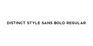 Distinct Style Sans Bold Regular Font