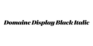 Domaine Display Black Italic Font