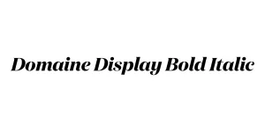 Domaine Display Bold Italic Font