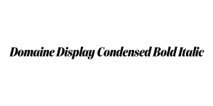 Domaine Display Condensed Bold Italic Font