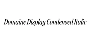 Domaine Display Condensed Italic Font