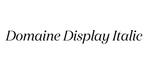 Domaine Display Italic Font