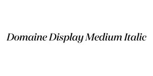 Domaine Display Medium Italic Font