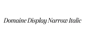 Domaine Display Narrow Italic Font