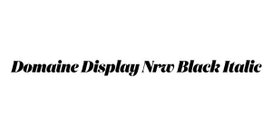 Domaine Display Nrw Black Italic Font