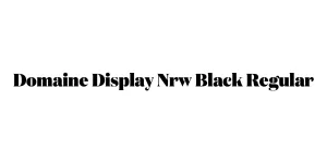 Domaine Display Nrw Black Regular Font