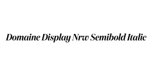 Domaine Display Nrw Semibold Italic Font