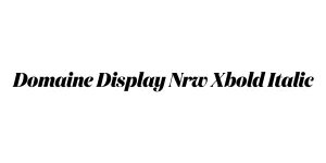 Domaine Display Nrw Xbold Italic Font