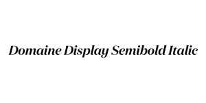Domaine Display Semibold Italic Font
