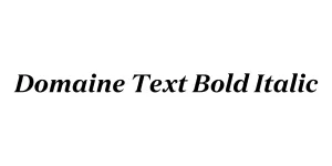 Domaine Text Bold Italic Font