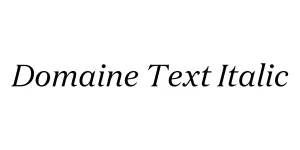 Domaine Text Italic Font