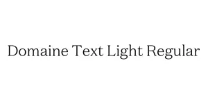 Domaine Text Light Regular Font