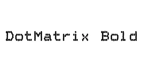 DotMatrix Bold Font