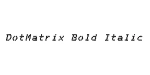 DotMatrix Bold Italic Font