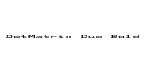 DotMatrix Duo Bold Font