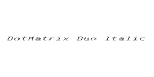 DotMatrix Duo Italic Font