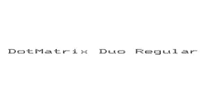 DotMatrix Duo Regular Font