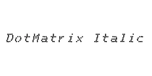 DotMatrix Italic Font