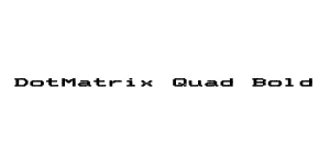 DotMatrix Quad Bold Font