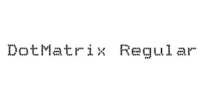 DotMatrix Regular Font
