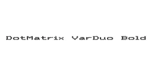 DotMatrix VarDuo Bold Font