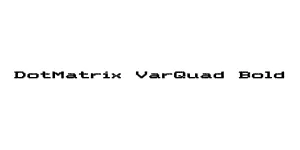 DotMatrix VarQuad Bold Font