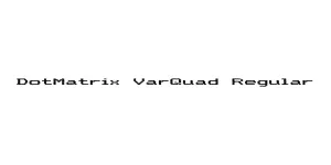 DotMatrix VarQuad Regular Font