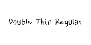 Double Thin Regular Font