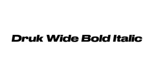 Druk Wide Bold Italic Font