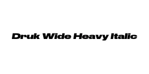 Druk Wide Heavy Italic Font
