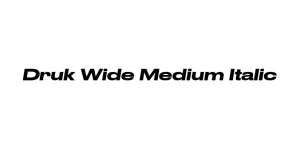 Druk Wide Medium Italic Font