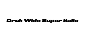 Druk Wide Super Italic Font