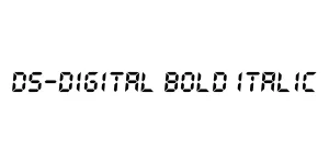 DS-Digital Bold Italic Font