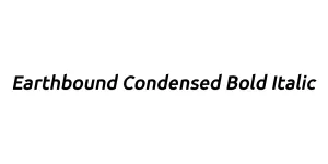 Earthbound Condensed Bold Italic Font