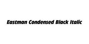 Eastman Condensed Black Italic Font