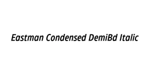 Eastman Condensed DemiBd Italic Font