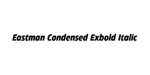 Eastman Condensed Exbold Italic Font