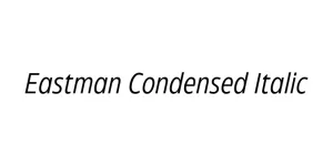 Eastman Condensed Italic Font
