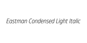 Eastman Condensed Light Italic Font