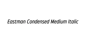Eastman Condensed Medium Italic Font