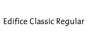 Edifice Classic Regular Font