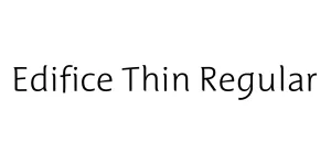 Edifice Thin Regular Font