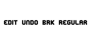 Edit Undo BRK Regular Font